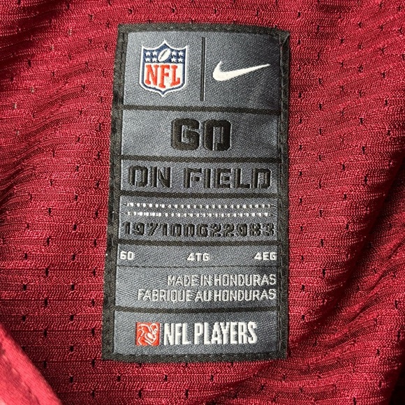 Nike Redskins Jersey Mens 60 NFL Football Team Issued Washington On Field Pro - Picture 4 of 10